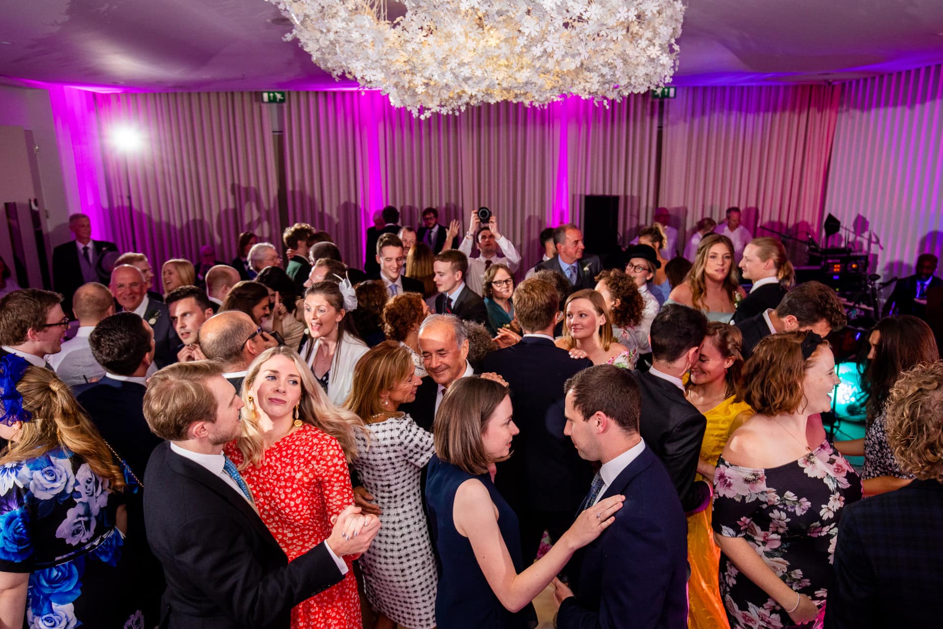 busy dance floor at Coworth Park