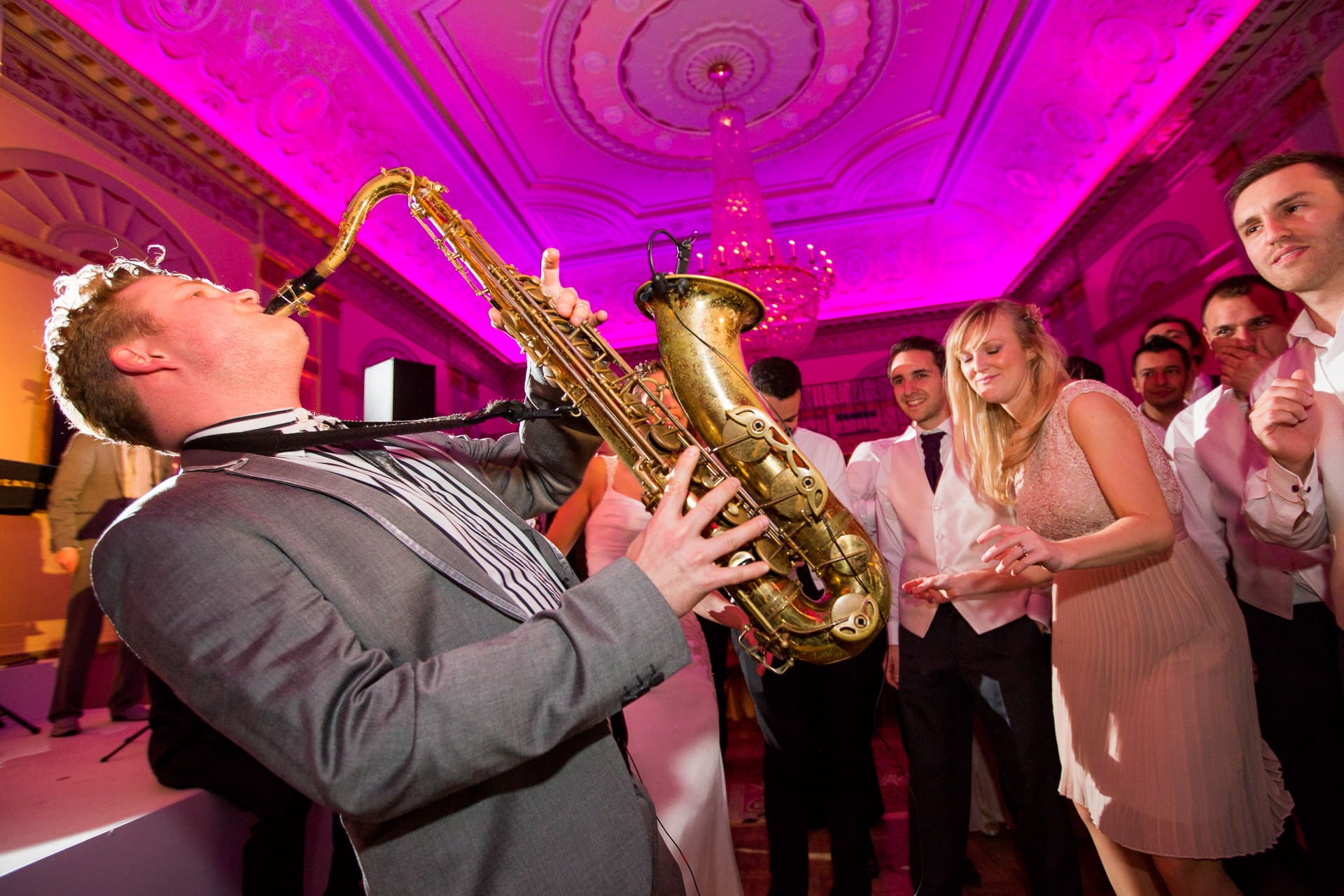 saxophone player is great live entertainment at Plaisterers Hall