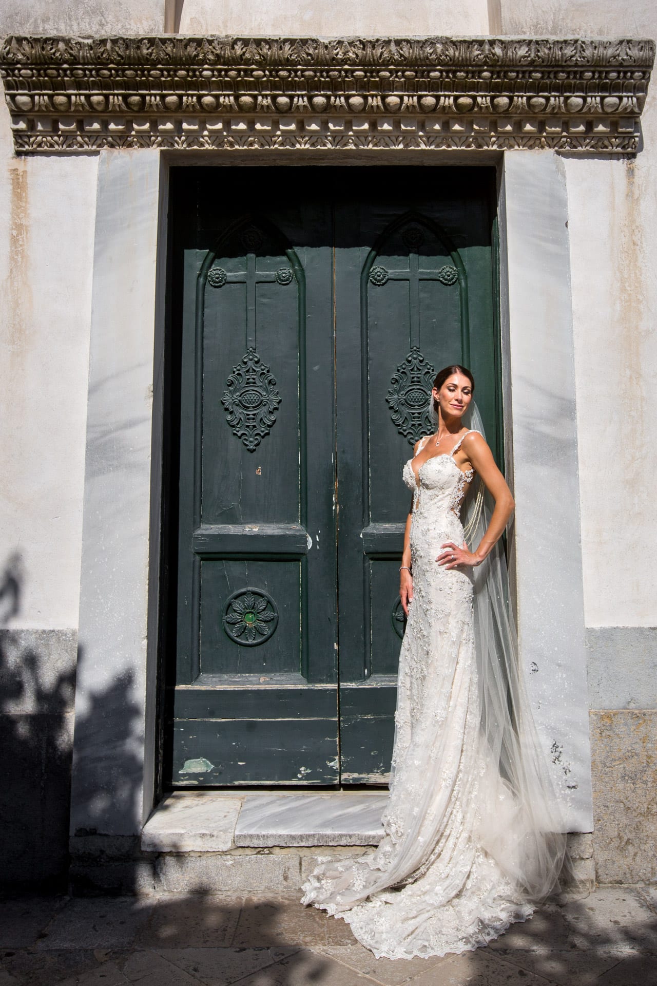posing in the doorway in Ravello