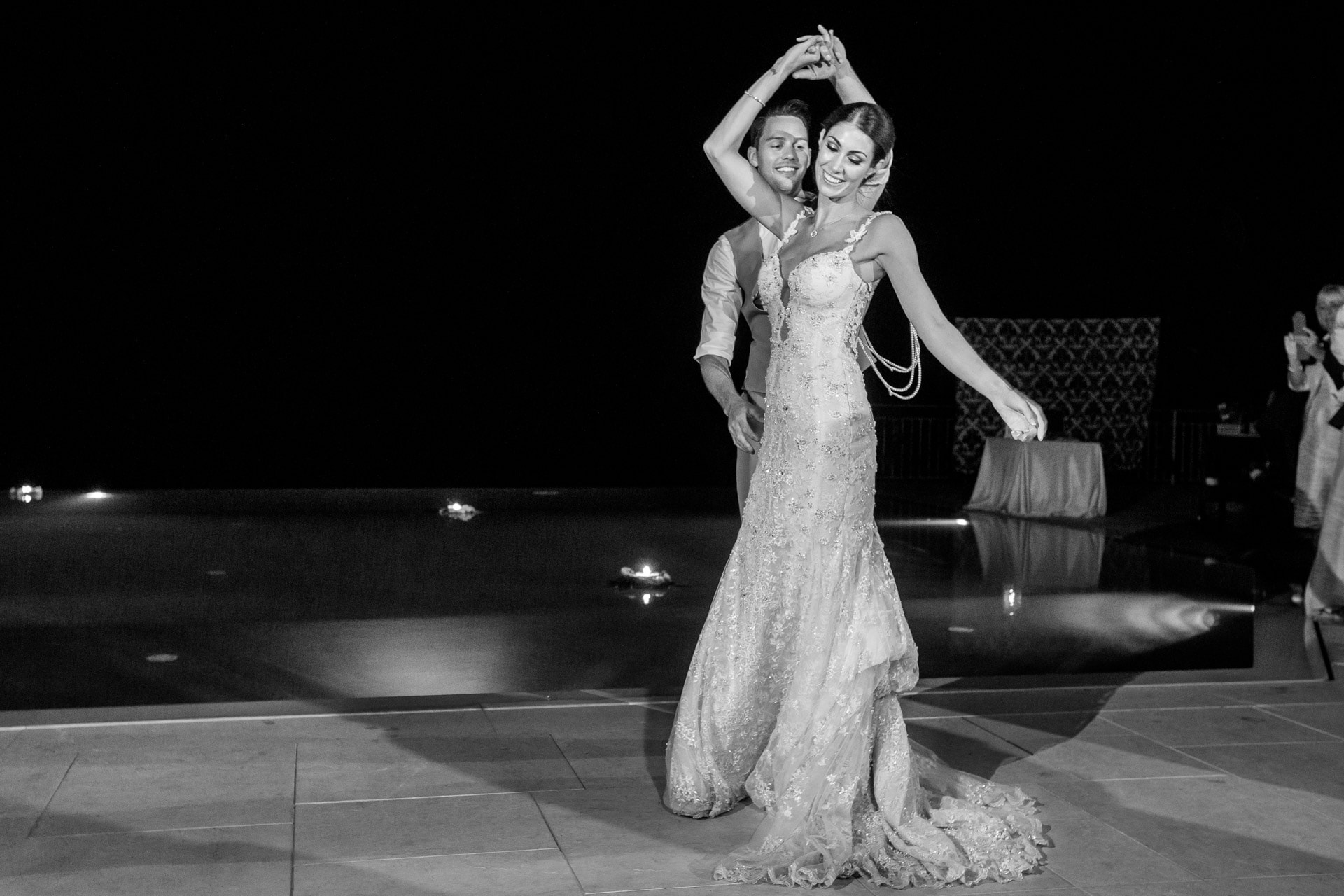 first dance by the pool