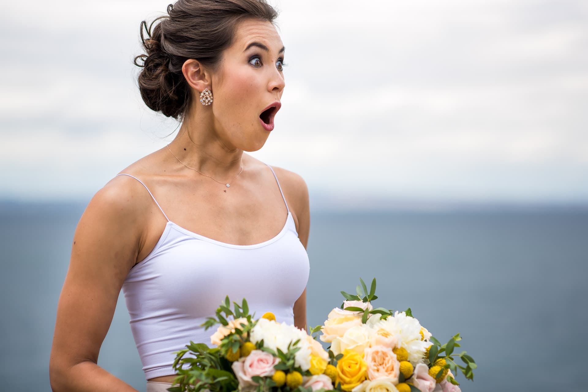 bridesmaid in shock