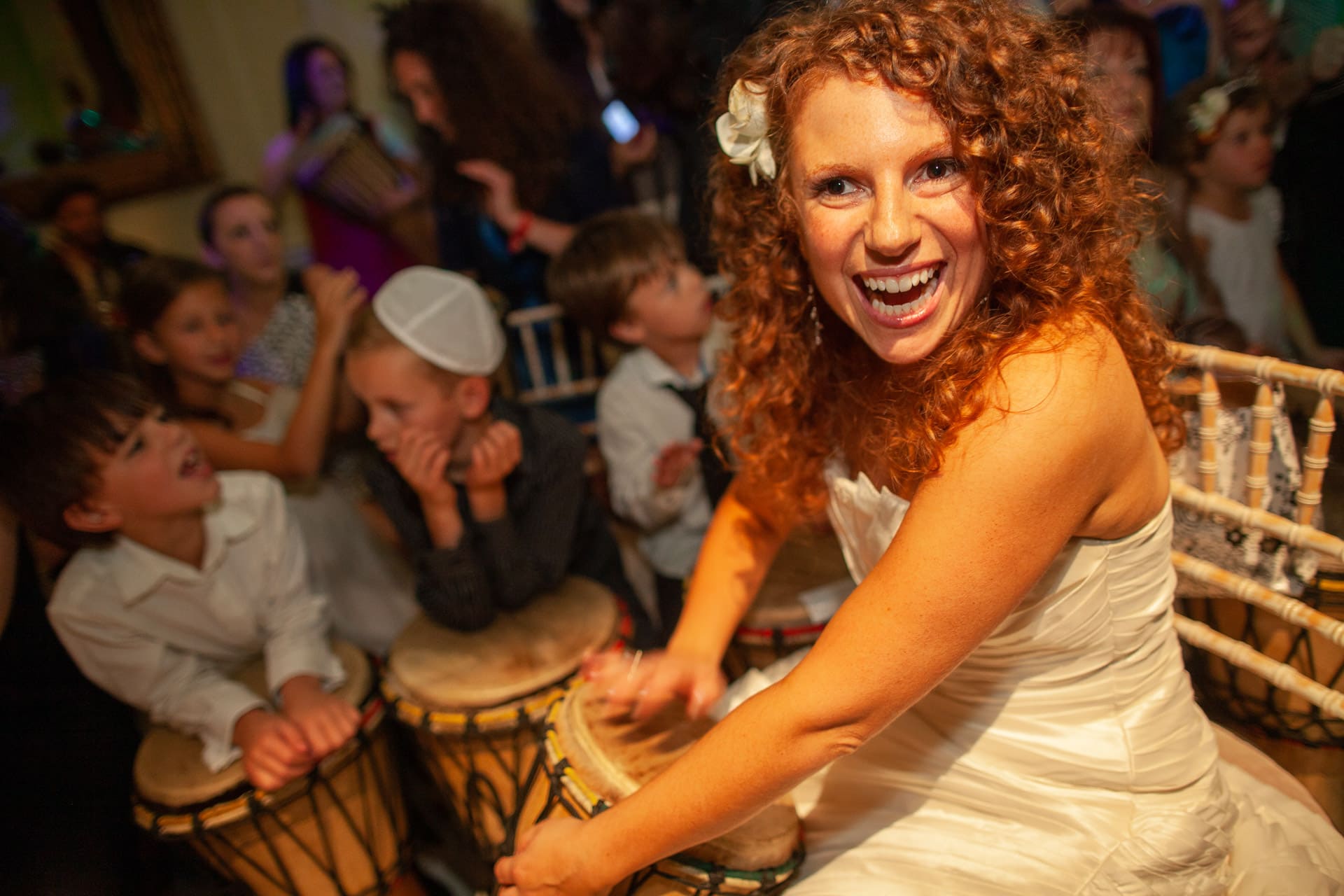 bride on the bongos
