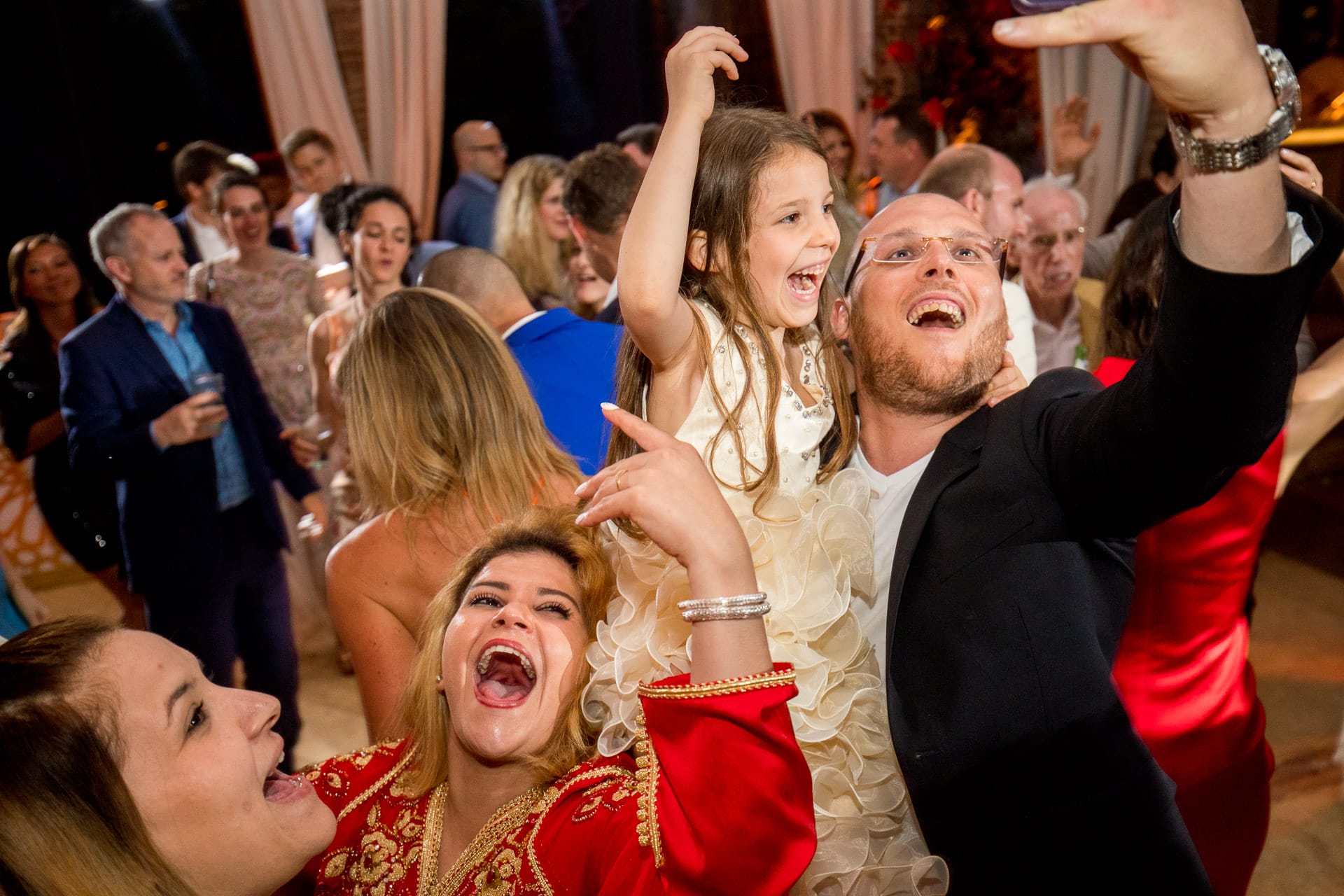 weddings guests partying hard