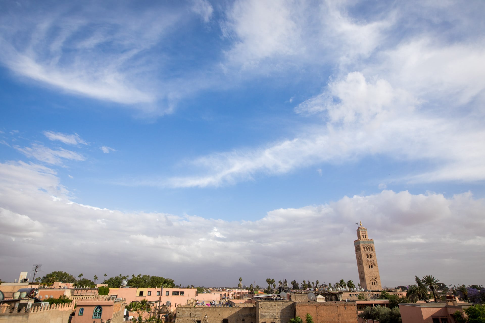 the skyline of marrakech