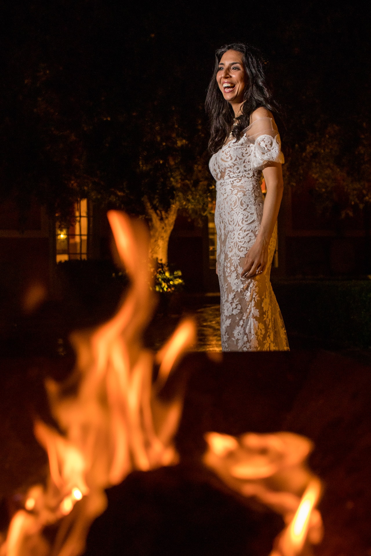bride by the fire