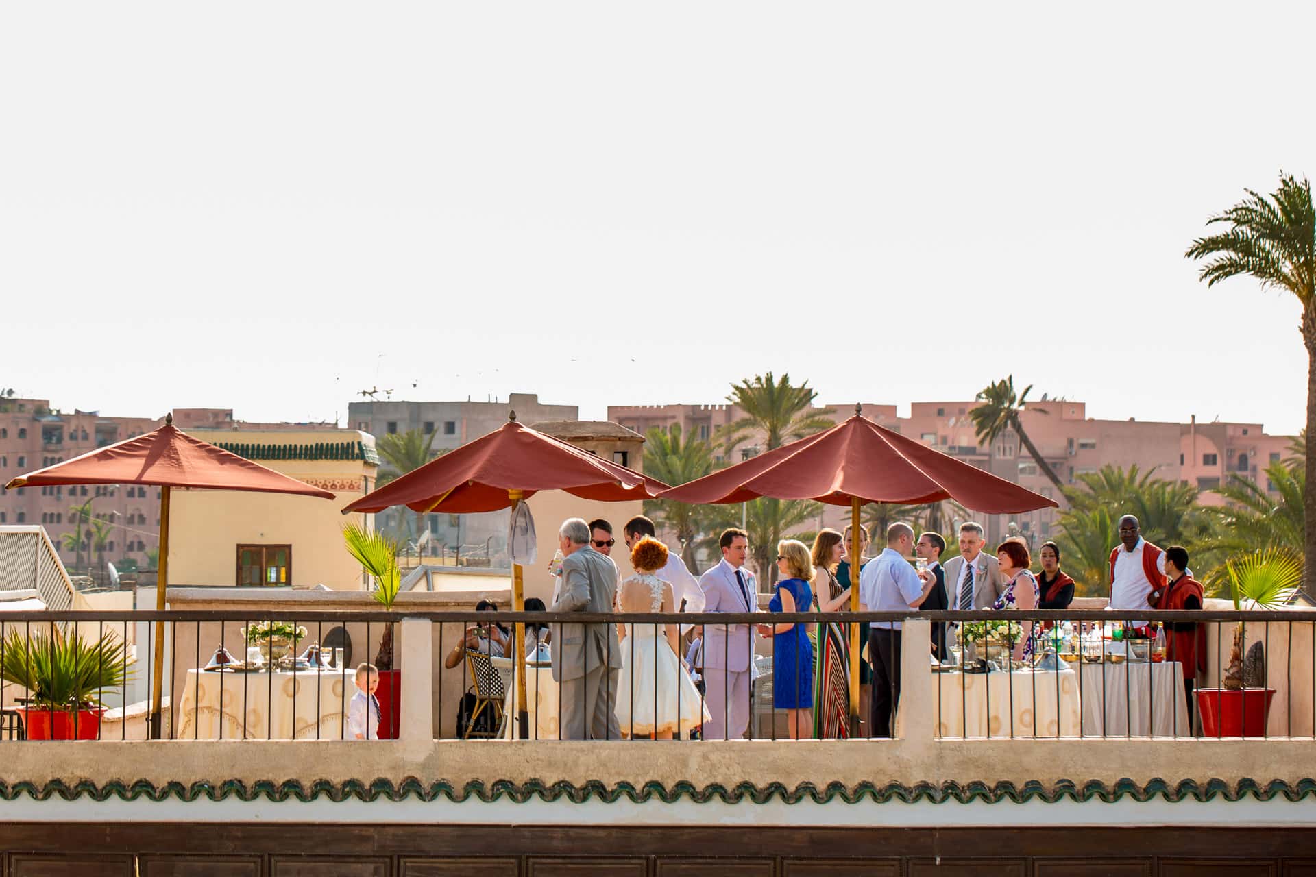 rooftop Marrakech wedding party