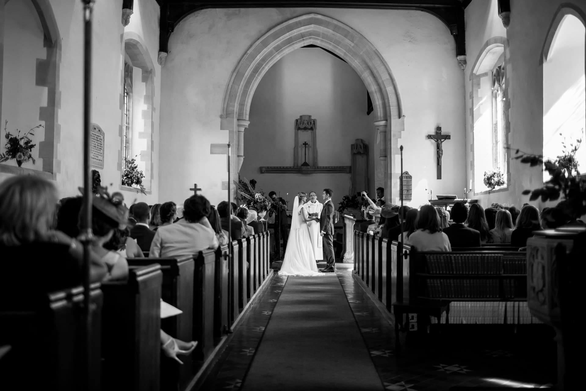 Cold Aston church wedding photo