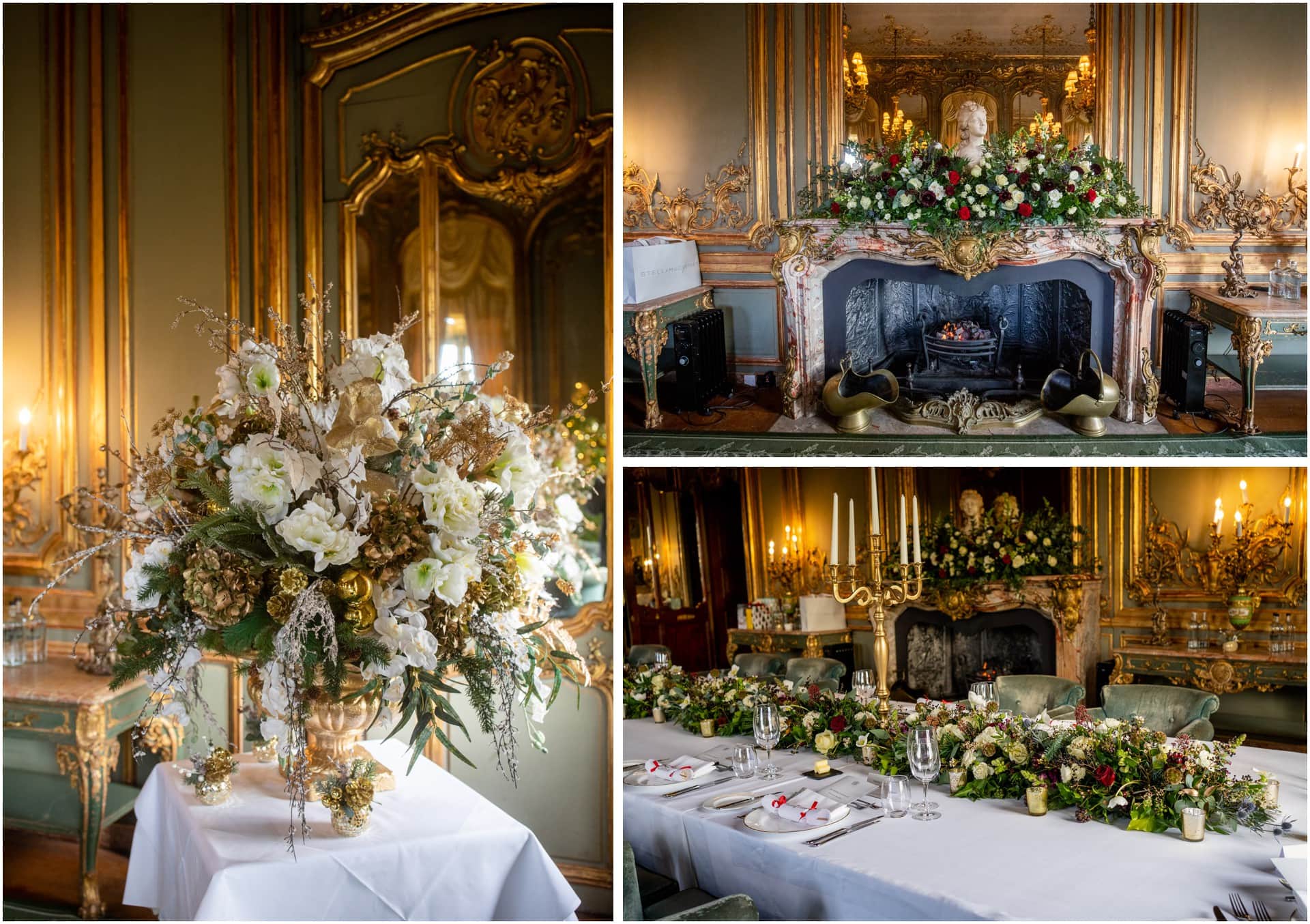 cliveden French dining room flowers
