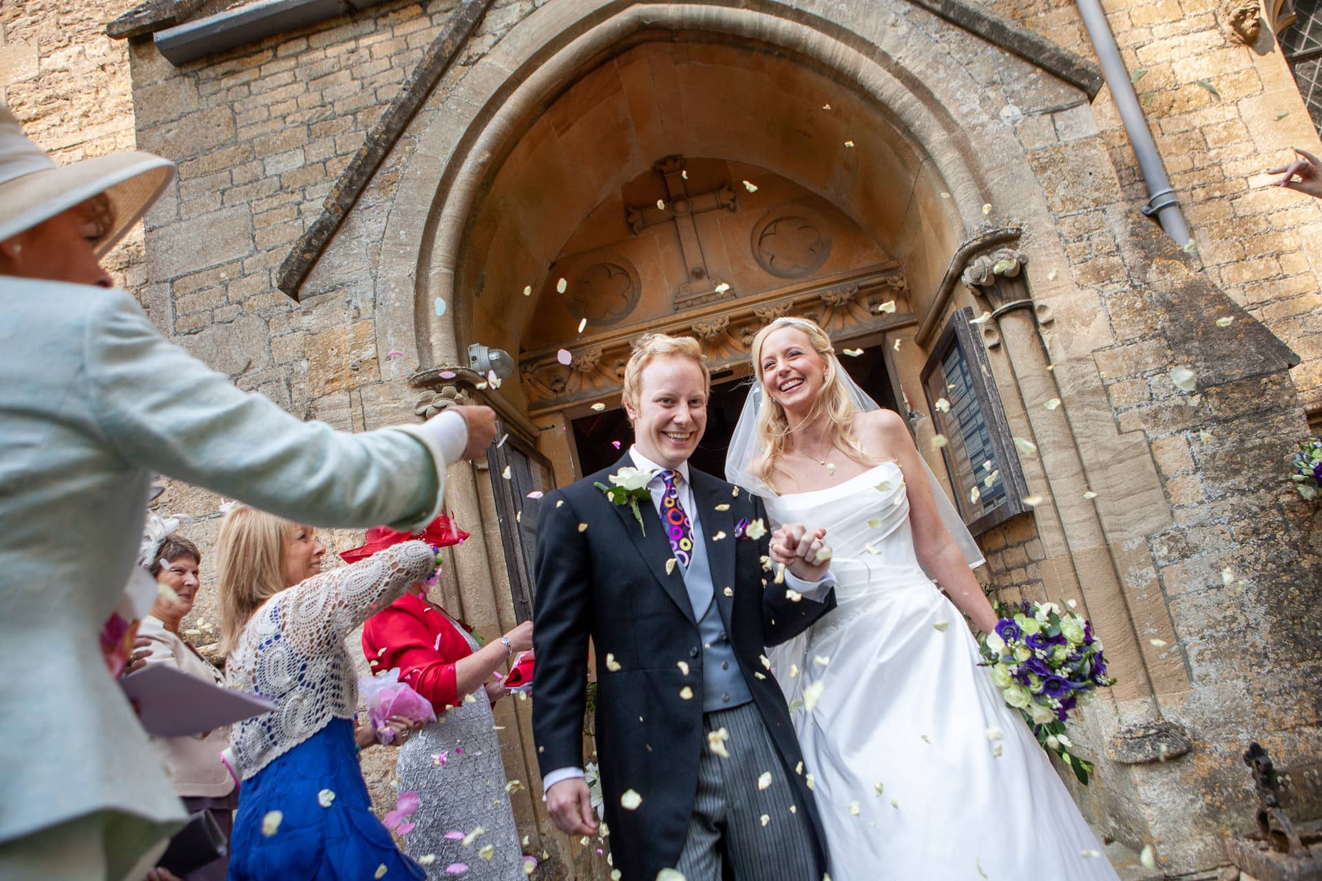 confetti at lower slaughter church