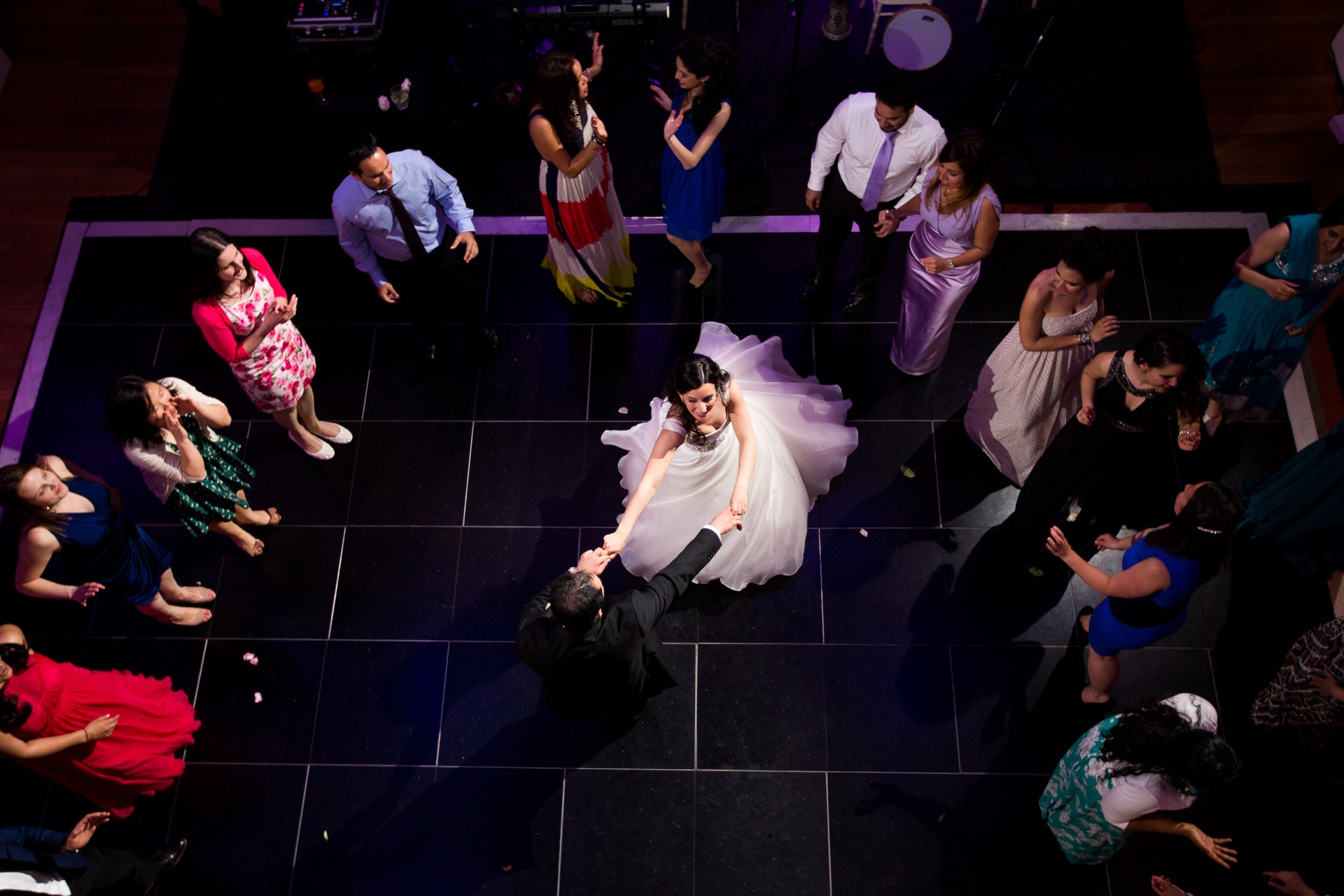 unusual angle on a first dance