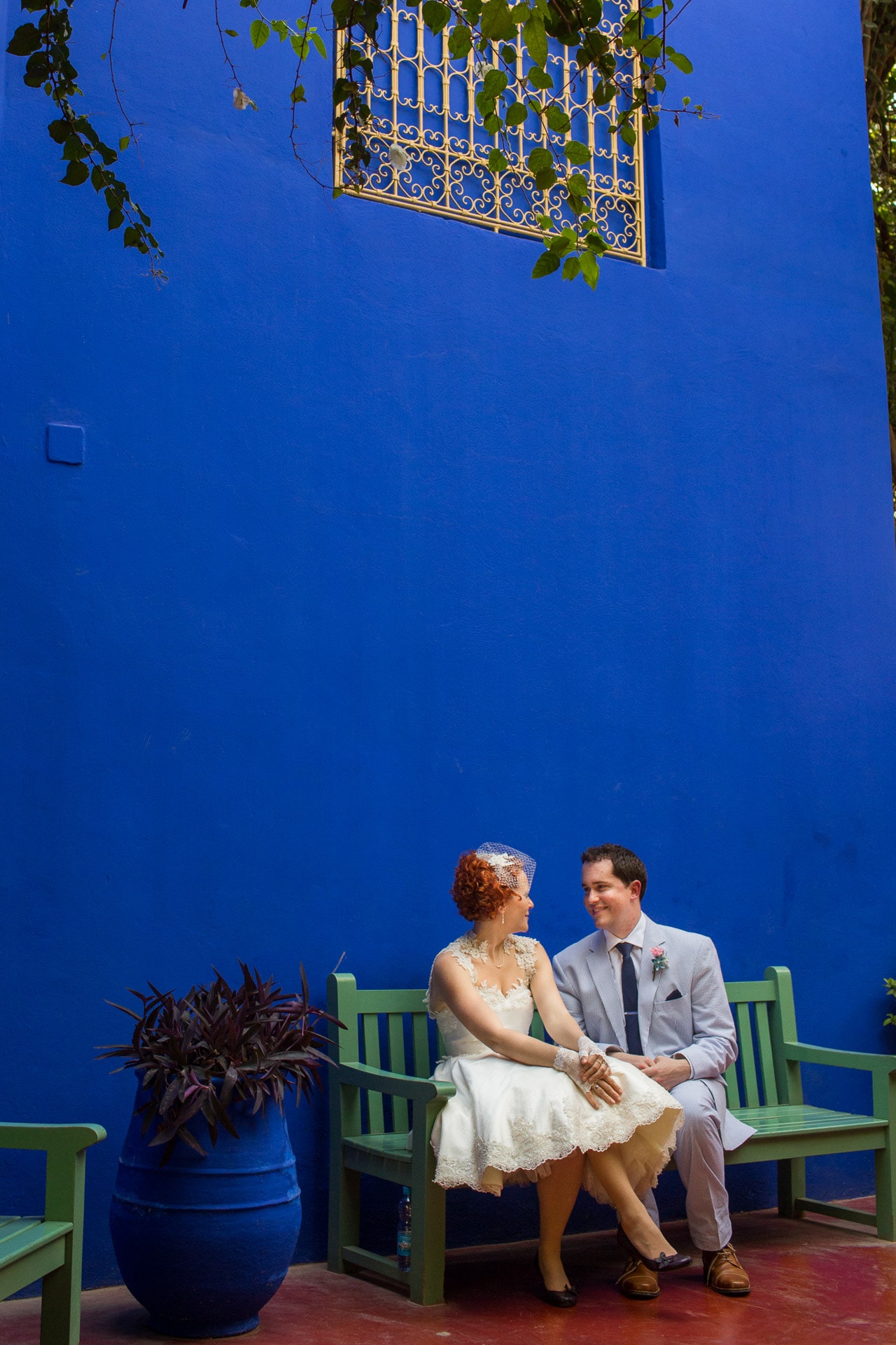 wedding photos in jardin marjorelle
