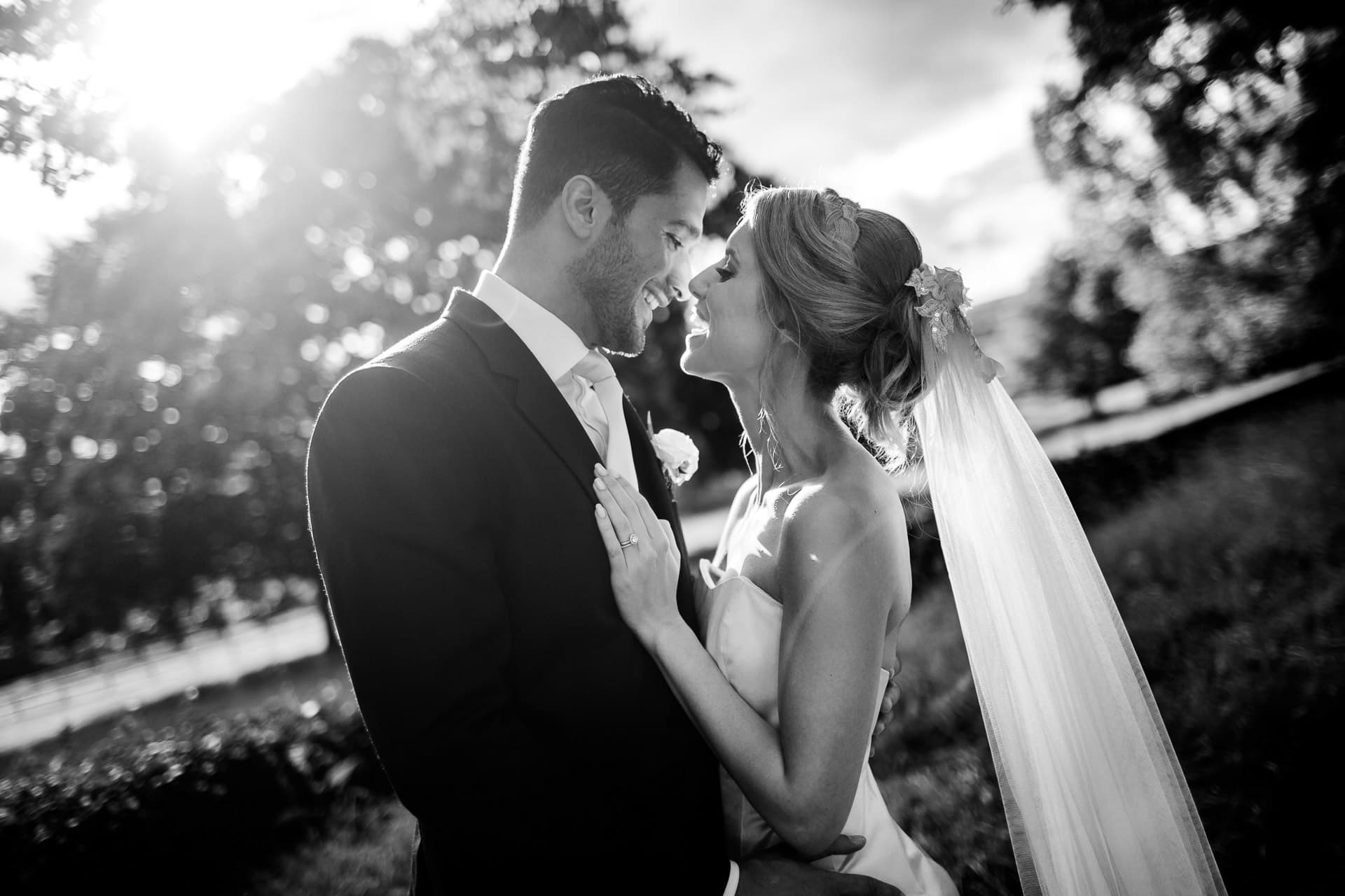 black and white wedding picture