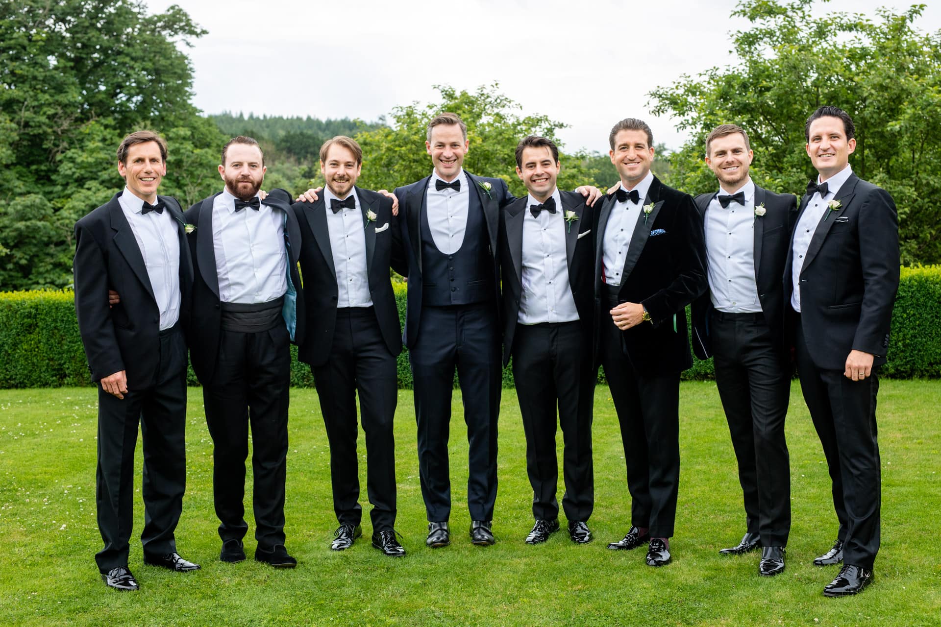black tie groomsmen