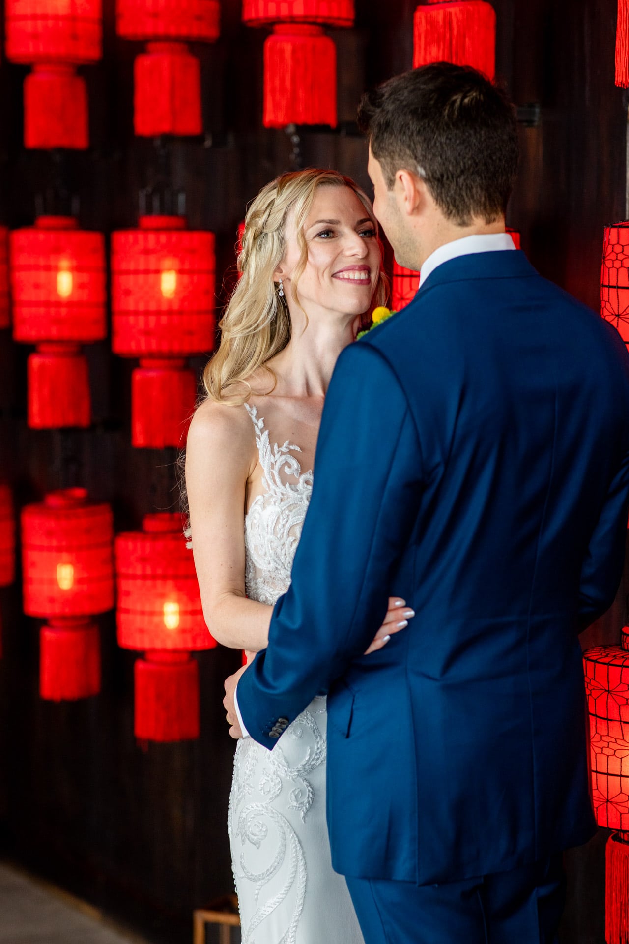weddings by red chinese lanterns