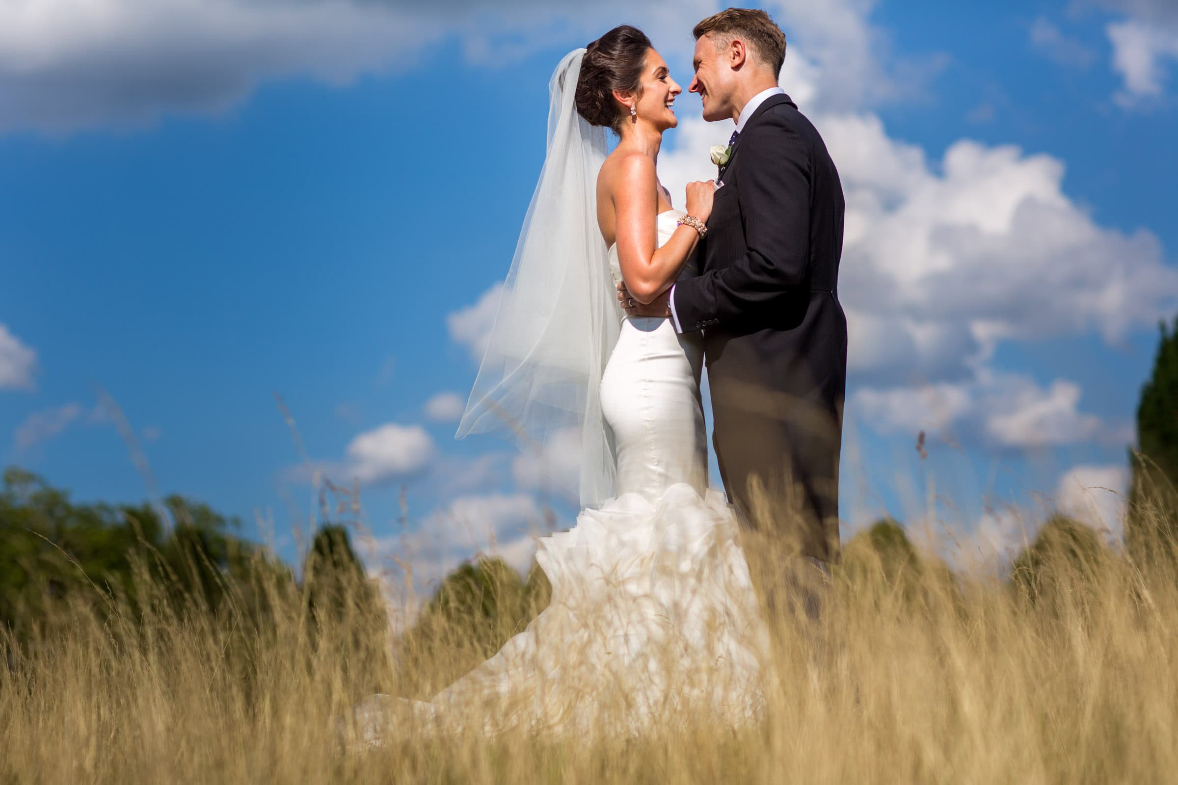 cute moment between the happy couple