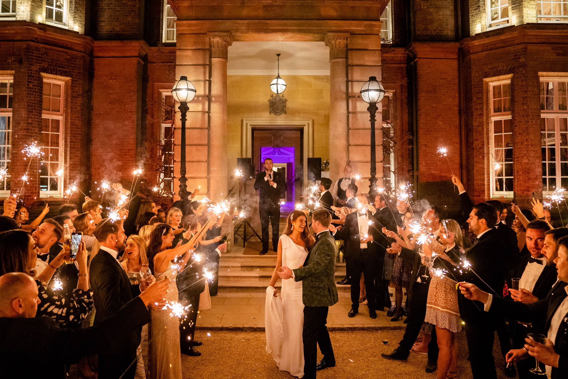 sparkler exit at Hedsor House