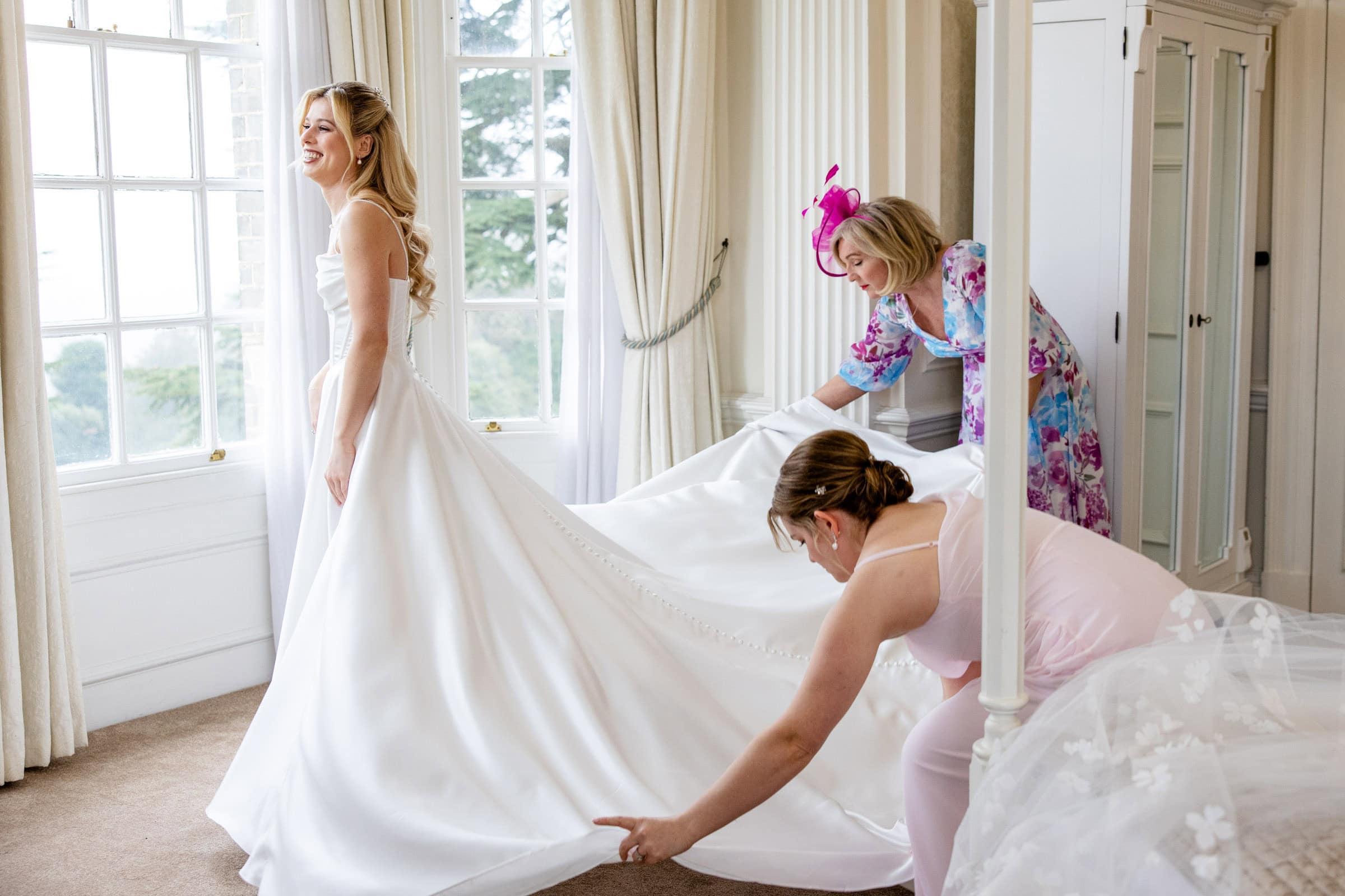 getting ready in the Lavinia Suite